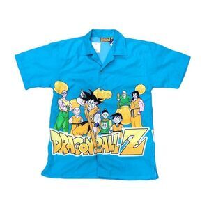 Brand New Dragon Ball Z Button Up Laguna Blue